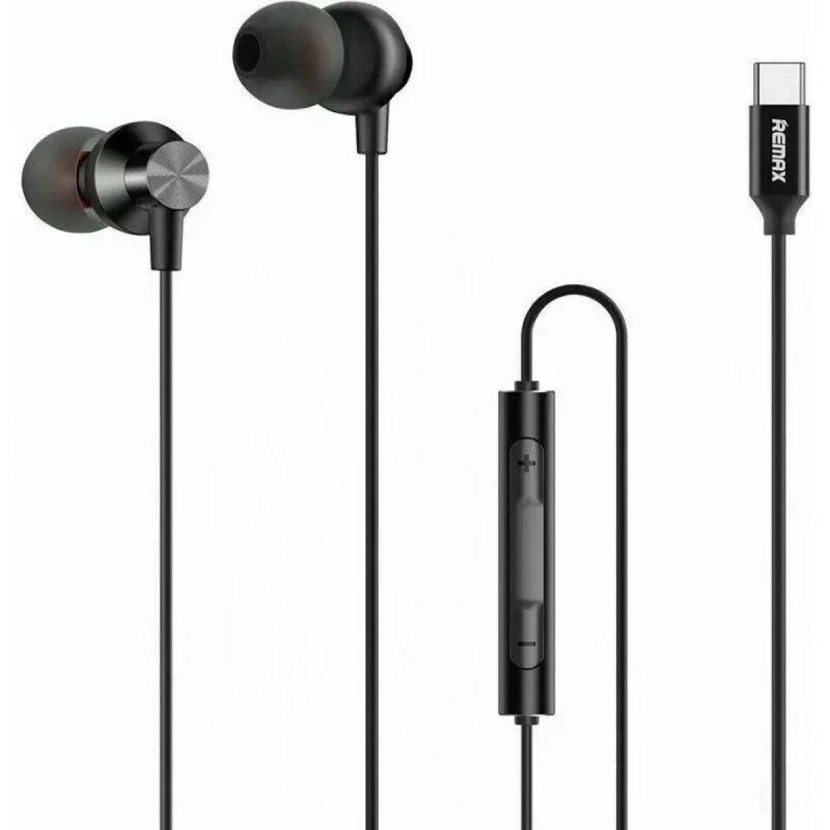 Remax RM-660i In-ear Handsfree με Βύσμα USB-C Μαύρο