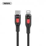 Remax RC-188I Braided USB 2.0 Cable USB-C male - Lightning Μαύρο 1m