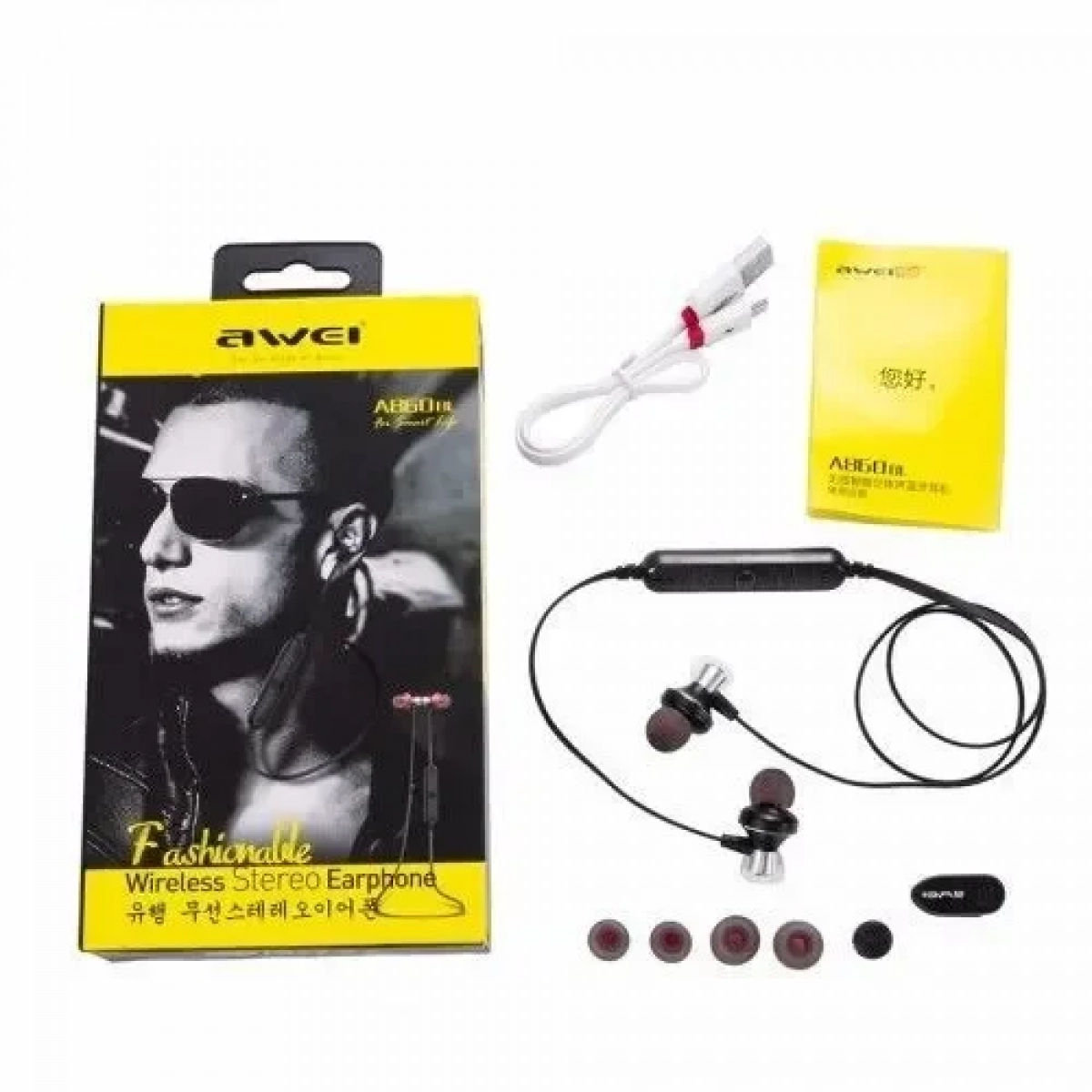 Awei A860BL In-ear Bluetooth Handsfree Κόκκινο