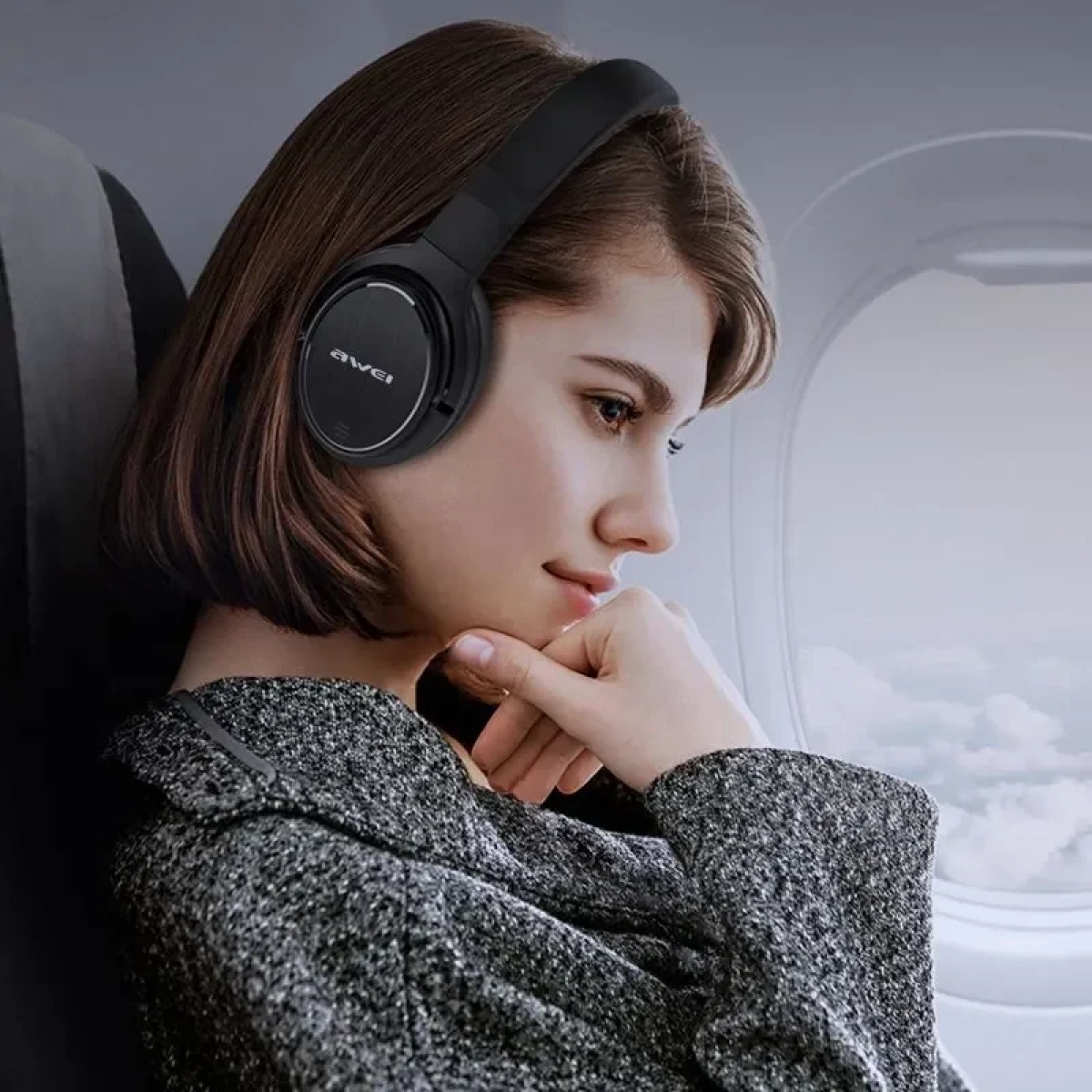 Awei A950BL Ασύρματα/Ενσύρματα Over Ear Ακουστικά Μαύρα