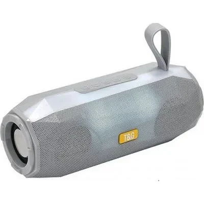 T&Amp;G Tg-147 Ηχείο Bluetooth 10W Με Ραδιόφωνο Και 5 Ώρες Λειτουργίας Grey