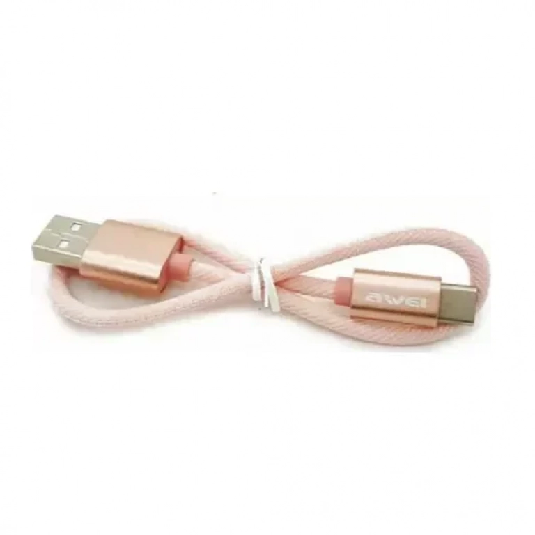 Awei Braided USB 2.0 Cable USB-C male - USB-A male 0.3m (CL-85)