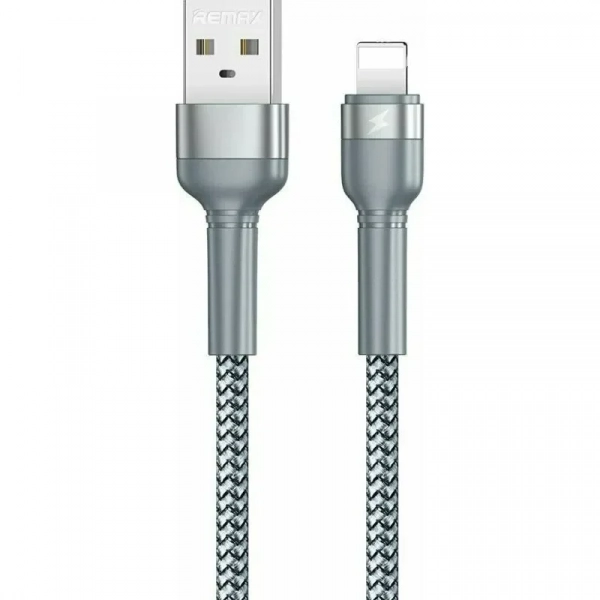Remax Braided USB to Lightning Cable Ασημί 1m (RC-124i)