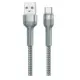 Remax Braided USB 2.0 Cable USB-C male - USB-A male Ασημί 1m (RC-124a)