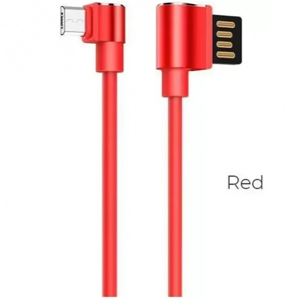 Hoco Angle (90°) / Regular USB 2.0 to micro USB Cable Κόκκινο 1.2m (U37)