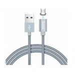Hoco Braided / Magnetic USB 2.0 to micro USB Cable Γκρι 1m (U40A)