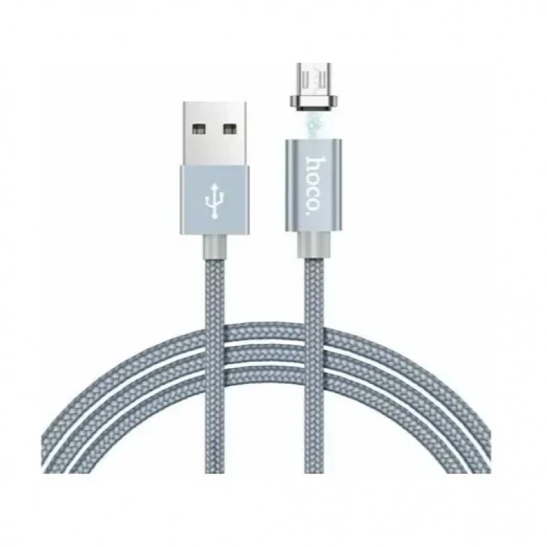 Hoco Braided / Magnetic USB 2.0 to micro USB Cable Γκρι 1m (U40A)