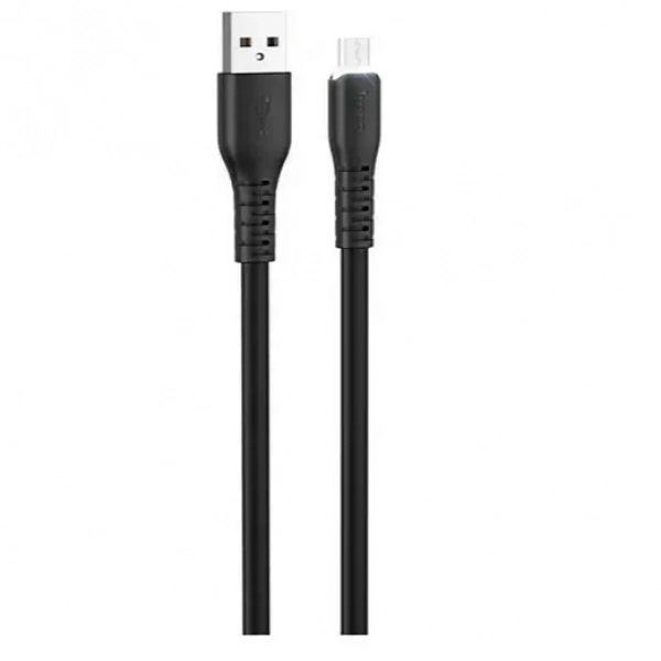 Hoco Regular USB 2.0 to micro USB Cable Μαύρο 1m (X44 Soft)