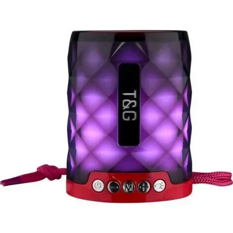 T&G TG155 Ηχείο Bluetooth 5W με Ραδιόφωνο και 3 ώρες Λειτουργίας Red