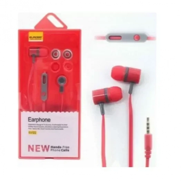 ELMCOEI EV 122 In-ear Handsfree με Βύσμα 3.5mm Κόκκινο
