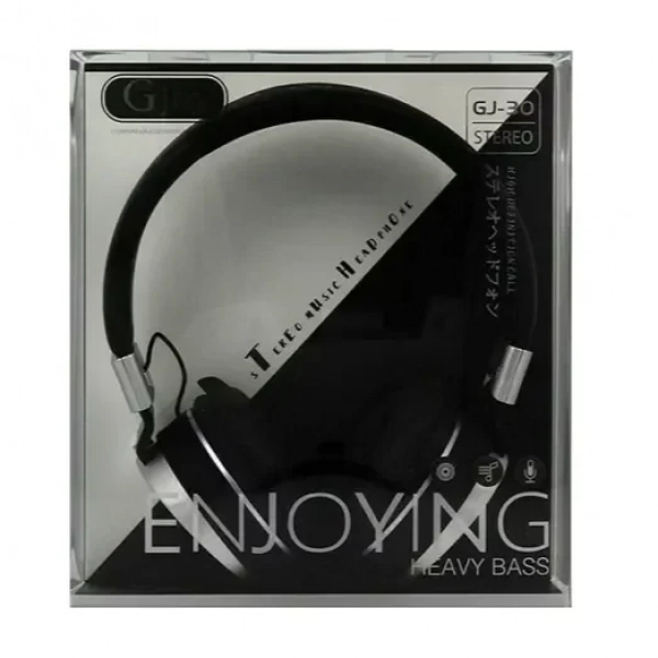 Gjby GJ-30 Ασύρματα/Ενσύρματα On Ear Ακουστικά Μαύρα