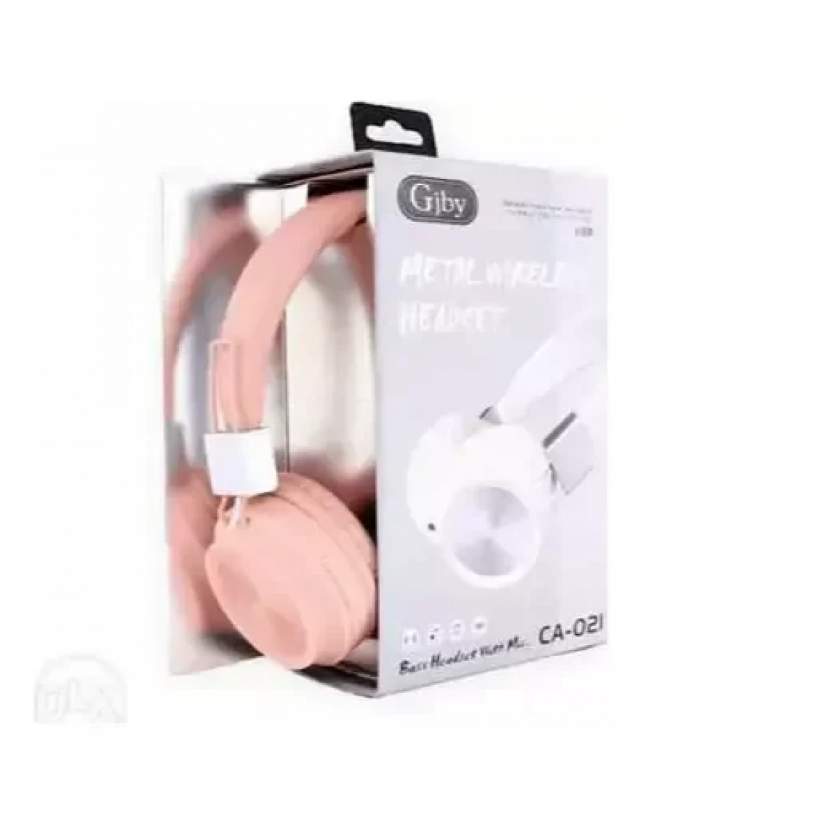 Gjby CA-021 Ασύρματα Bluetooth Over Ear Ακουστικά Ροζ