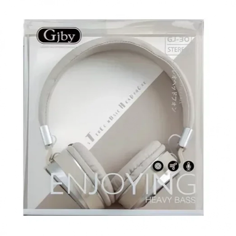 Gjby GJ-30 Ασύρματα/Ενσύρματα On Ear Ακουστικά Μπεζ