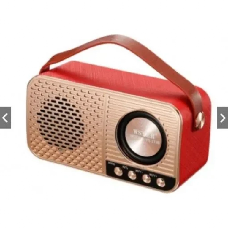 WSTER WS-3138 Ηχείο Bluetooth 3W με Ραδιόφωνο Red