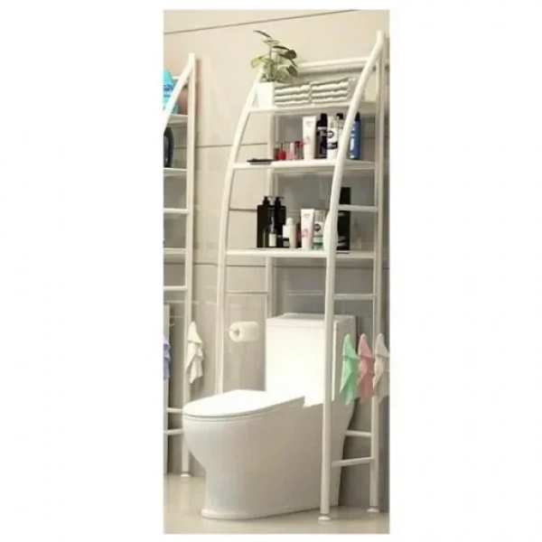 TM-0092 Επιδαπέδια Ραφιέρα Μπάνιου Μεταλλική με 3 Ράφια 47x25x160cm