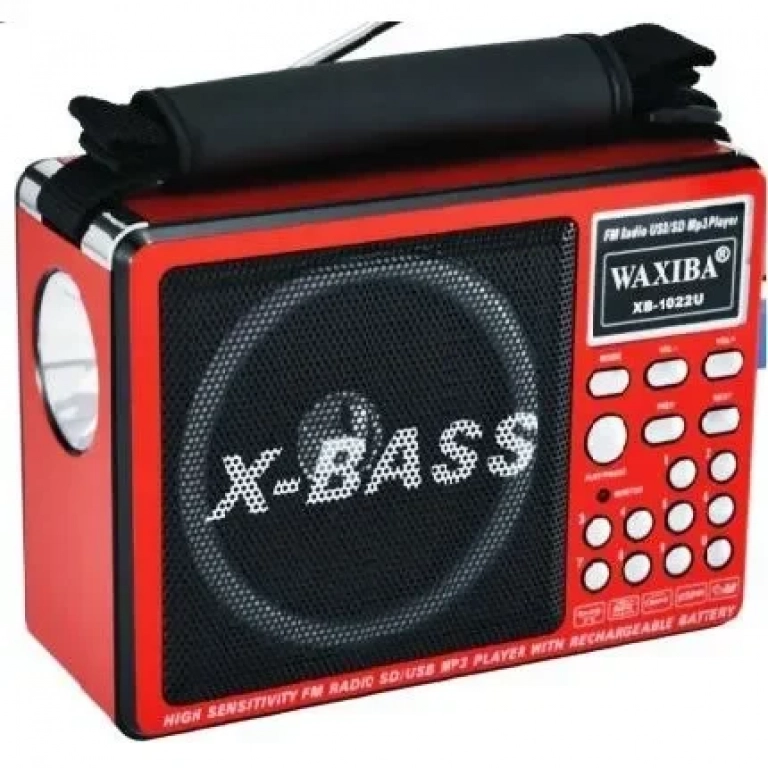 Waxiba XB-1022U Επιτραπέζιο Ραδιόφωνο Επαναφορτιζόμενο Κόκκινο