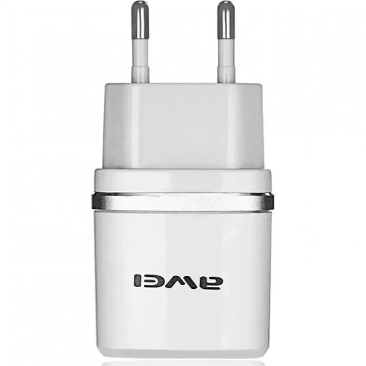 Awei Φορτιστής Χωρίς Καλώδιο με 2 Θύρες USB-A Ασημί (C-930)