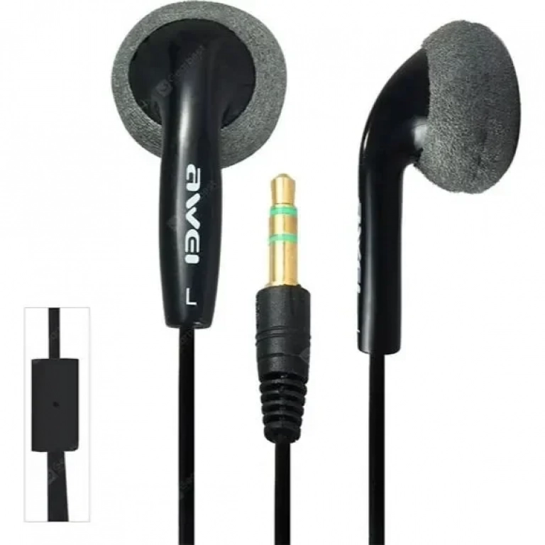 Awei ES10 Earbuds Handsfree με Βύσμα 3.5mm Μαύρο