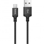 Hoco Braided USB 2.0 to micro USB Cable Μαύρο 1m (X14) Bulk