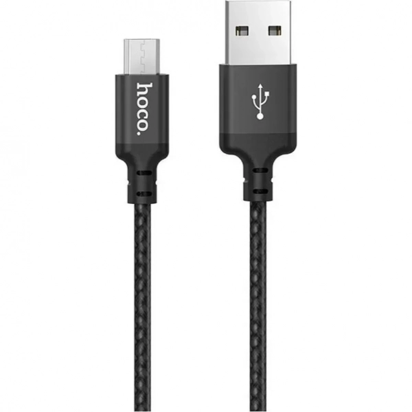 Hoco Braided USB 2.0 to micro USB Cable Μαύρο 1m (X14) Bulk