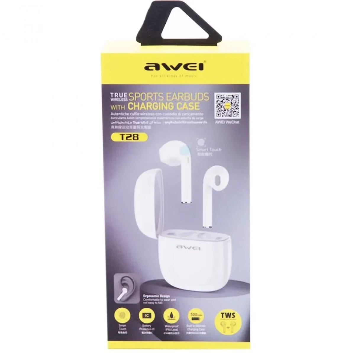 Awei T28 In-ear Bluetooth Handsfree Λευκό