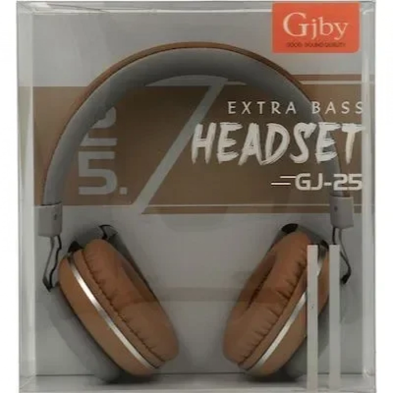 Gjby GJ-25 Ενσύρματα On Ear Παιδικά Ακουστικά Καφέ