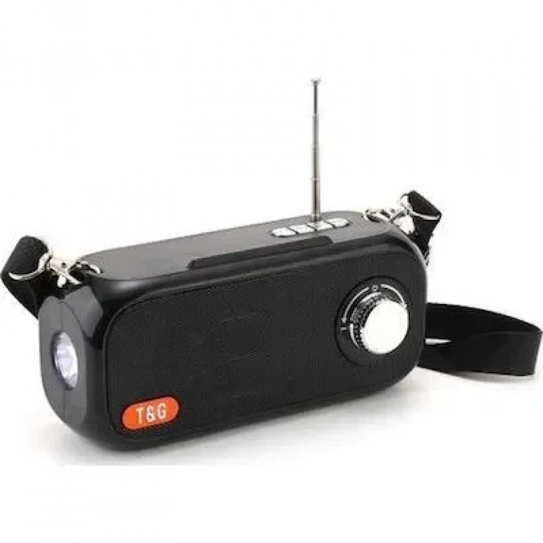 T&G TG-613 Ηχείο Bluetooth 5W με Ραδιόφωνο και 4 ώρες Λειτουργίας Black