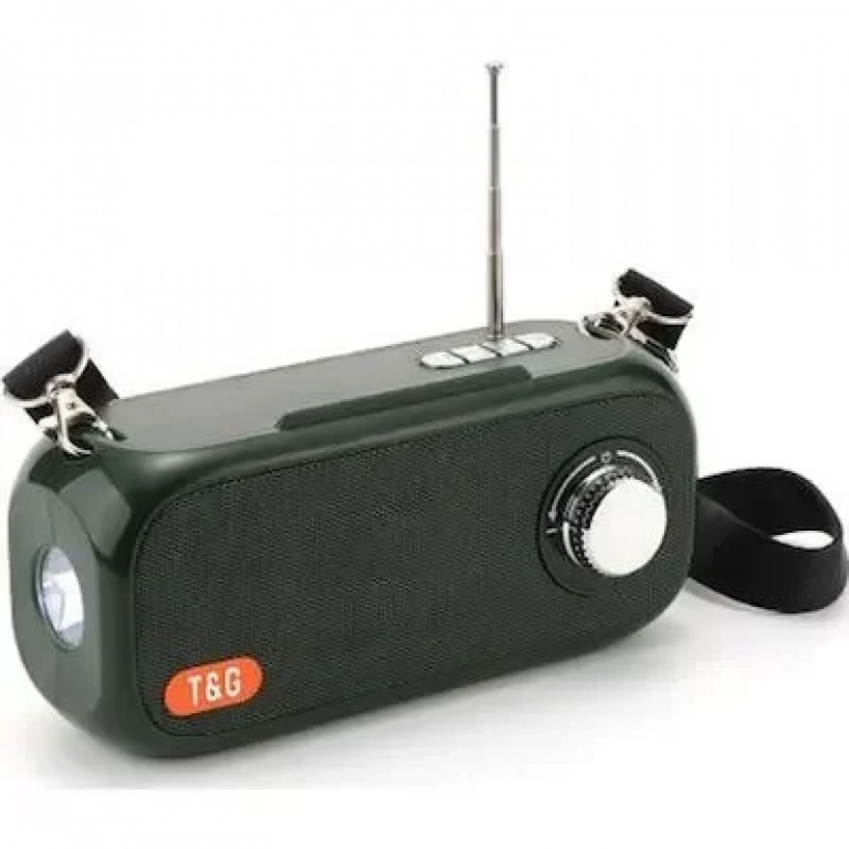 T&G TG-613 Ηχείο Bluetooth 5W με Ραδιόφωνο και 4 ώρες Λειτουργίας Green