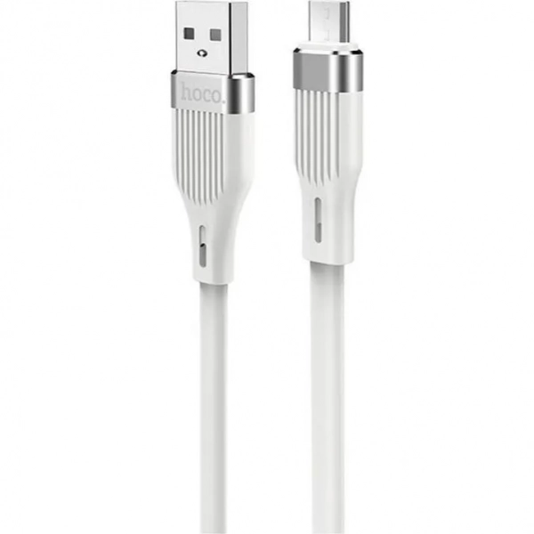 Hoco Regular USB 2.0 to micro USB Cable Λευκό 1.2m (U72)