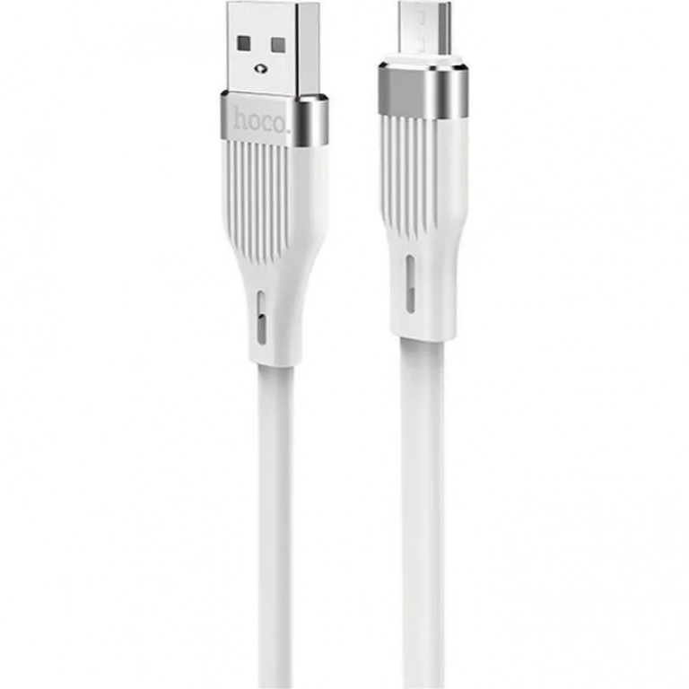 Hoco Regular USB 2.0 to micro USB Cable Λευκό 1.2m (U72)