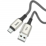 Hoco X66 Regular USB 2.0 to micro USB Cable Γκρι 1m
