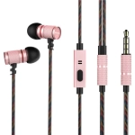 Awei ES-660i In-ear Handsfree με Βύσμα 3.5mm Ροζ Χρυσό