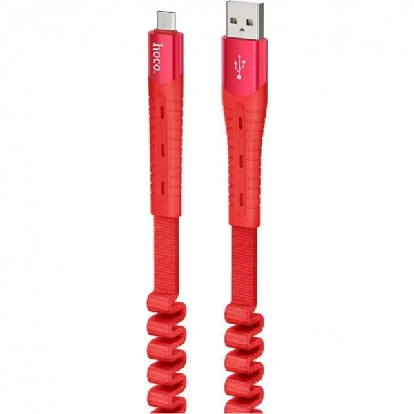 Hoco Flat USB 2.0 to micro USB Cable Κόκκινο 1.2m (U78)