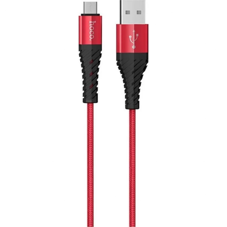 Hoco Braided USB 2.0 to micro USB Cable Κόκκινο 1m (X38)