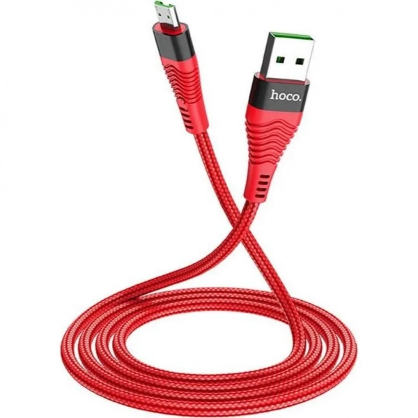 Hoco Braided USB 2.0 to micro USB Cable Κόκκινο 1.2m (U53)