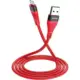 Hoco Braided USB 2.0 to micro USB Cable Κόκκινο 1.2m (U53)
