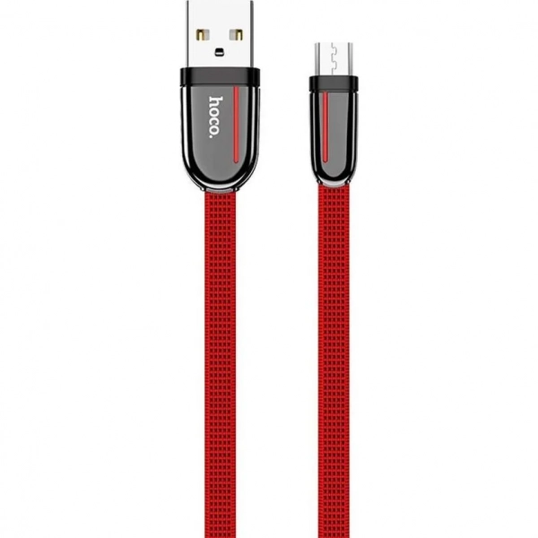 Hoco Braided USB 2.0 to micro USB Cable Κόκκινο 1.2m (U74)