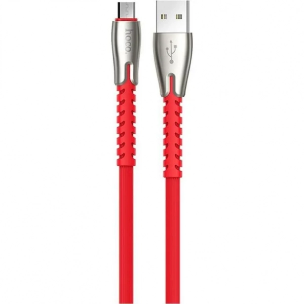 Hoco Braided USB 2.0 to micro USB Cable Κόκκινο 1.2m (U58 Core)