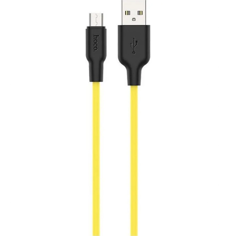 Hoco X21 Plus USB 2.0 to micro USB Cable Black&Yellow 1.0m (711892)