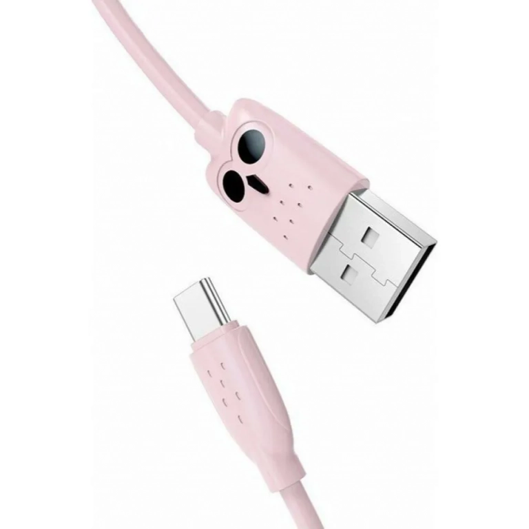 Hoco KX1 Regular USB 2.0 to micro USB Cable Ροζ 1m (PP806158)
