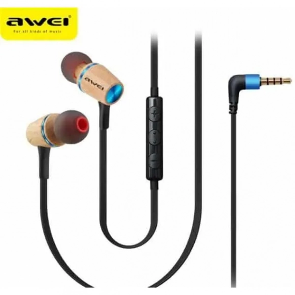Awei ES80TY In-ear Handsfree με Βύσμα 3.5mm Μπλε