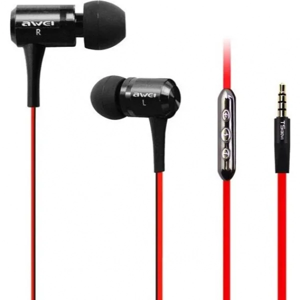 Awei ES-130VI In-ear Handsfree με Βύσμα 3.5mm Κόκκινο