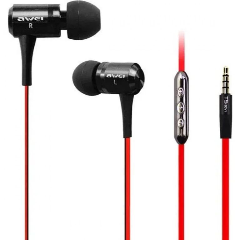 Awei ES-130VI In-ear Handsfree με Βύσμα 3.5mm Κόκκινο