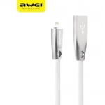 Awei Flat USB to Lightning Cable Λευκό 1m (CL-95)