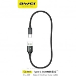 Awei CL-50T USB 2.0 Cable USB-C male - USB-A male Μαύρο 0.6m