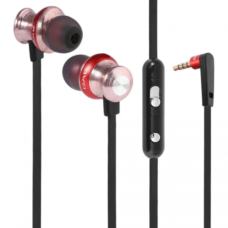 Awei S980Hi In-ear Handsfree με Βύσμα 3.5mm Ροζ