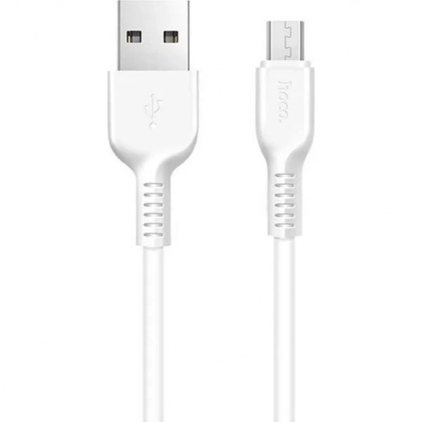 Hoco Regular USB 2.0 to micro USB Cable Λευκό 1m (X13)