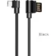 Hoco Angle (90°) / Regular USB 2.0 to micro USB Cable Μαύρο 1.2m (U37)