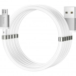 Hoco U91 Magnetic USB 2.0 to micro USB Cable Λευκό 1m (HC-U91M)
