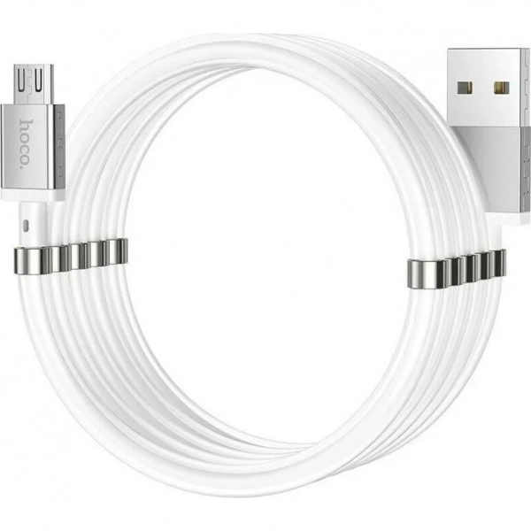 Hoco U91 Magnetic USB 2.0 to micro USB Cable Λευκό 1m (HC-U91M)